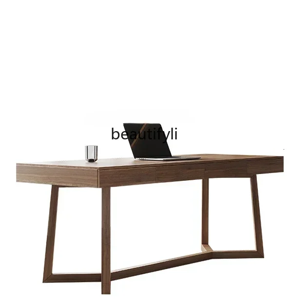 Desk Modern Minimalist Living Room Large Long Solid Wood High-End Boss Desk Writing Desk
Desk Modern Minimalist Living Room Large Long Solid Wood High-End Boss Desk Writing Desk