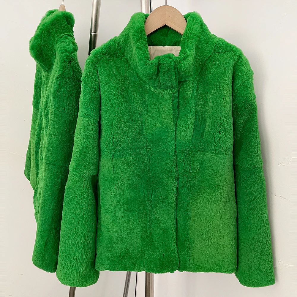 Natural Fur Coat Women's Stand Collar Fur Jacket Female Warm Autumn Real Rabbit Fur Coat Winter Outerwear Parka with Fur Ladies
Natural Fur Coat Women's Stand Collar Fur Jacket Female Warm Autumn Real Rabbit Fur Coat Winter Outerwear Parka with Fur Ladies