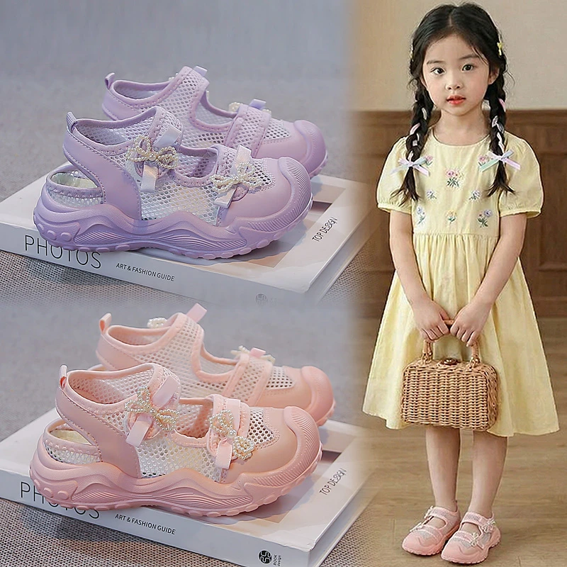 Girls Bowknot Mesh Sandals Kids Summer Princess Shoes Soft Casual Beach Sandals for Children Outdoor Walking Anti Slip Flats
Girls Bowknot Mesh Sandals Kids Summer Princess Shoes Soft Casual Beach Sandals for Children Outdoor Walking Anti Slip Flats