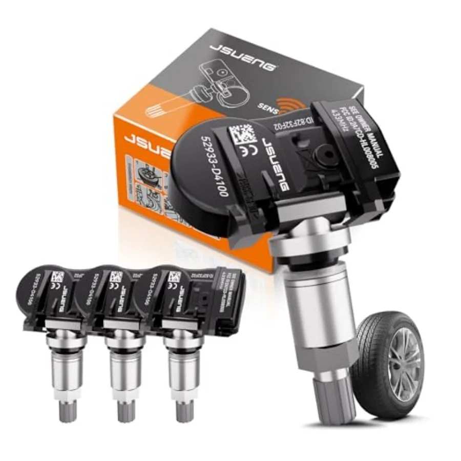 4PCS Pre-Programmed Tire Pressure Monitoring System TPMS Sensor Compatible with Hyundai Kia Models Ioniq Sonata Veloster Kona E
4PCS Pre-Programmed Tire Pressure Monitoring System TPMS Sensor Compatible with Hyundai Kia Models Ioniq Sonata Veloster Kona E