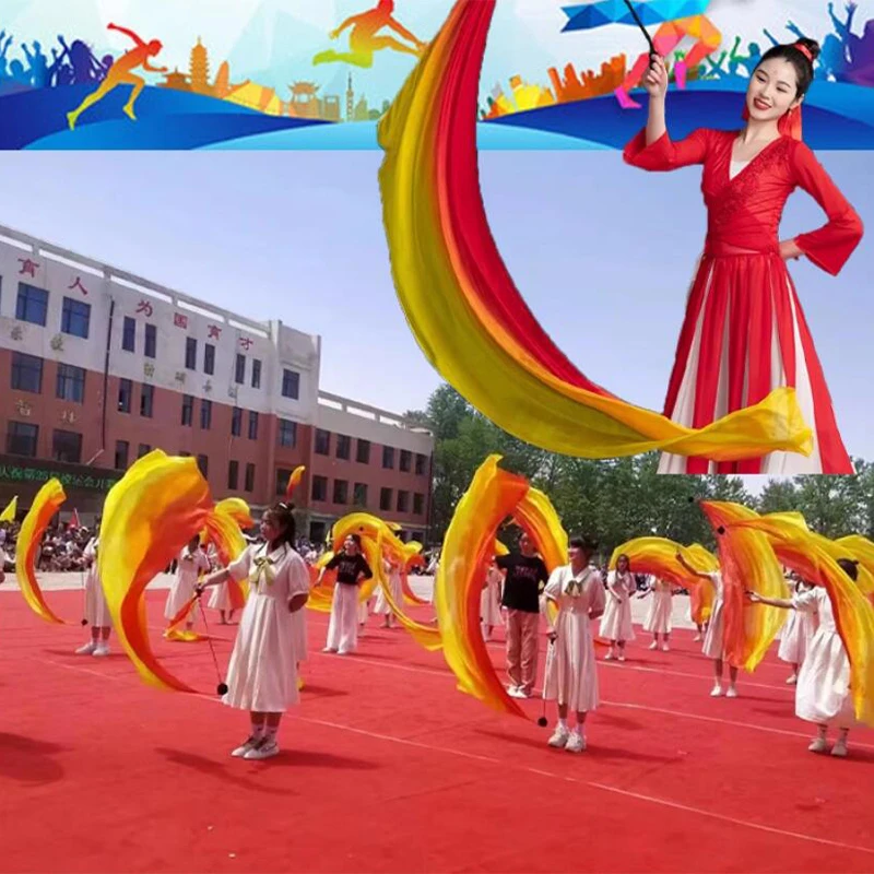 Real Silk Veil Chain Ball Women Belly Dance Silk Veil Streamer Dunhuang Dance Rhythmic Gymnastics Artistic Thrown Ball Ribbon
Real Silk Veil Chain Ball Women Belly Dance Silk Veil Streamer Dunhuang Dance Rhythmic Gymnastics Artistic Thrown Ball Ribbon