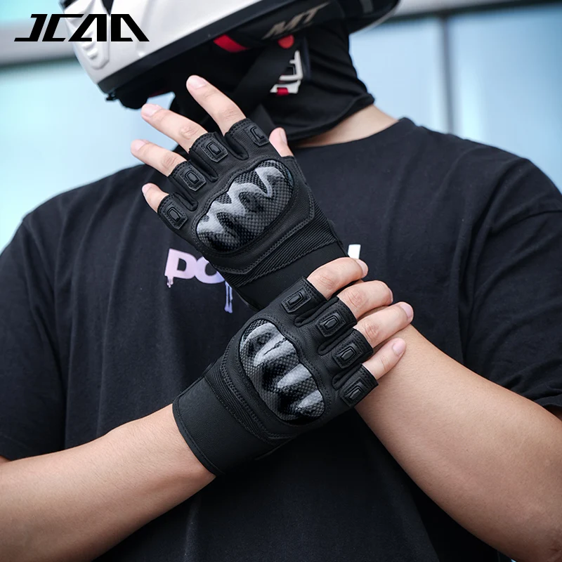 Women Men's Short Riding Motorcycles Gloves Real Leather Half Finger Motorbike Gloves with Carbon Fiber Knuckle Protection
Women Men's Short Riding Motorcycles Gloves Real Leather Half Finger Motorbike Gloves with Carbon Fiber Knuckle Protection