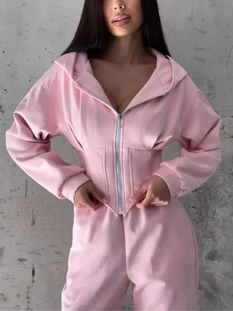 New Autumn Winter Slim Women Hooded Zipper Sweatshirt Sporty Pants Two-piece Set, Casual Women Tracksuit, Y2k Chic Matching Set
New Autumn Winter Slim Women Hooded Zipper Sweatshirt Sporty Pants Two-piece Set, Casual Women Tracksuit, Y2k Chic Matching Set