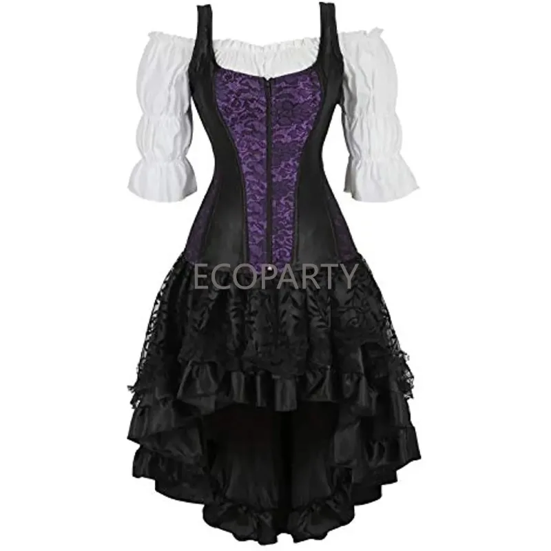 Sexy Women Gothic Dress Faux Leather Lace Up Steampunk Bustier Corset Skirt Top Skirt Burlesque for Women Halloween Costume
Sexy Women Gothic Dress Faux Leather Lace Up Steampunk Bustier Corset Skirt Top Skirt Burlesque for Women Halloween Costume
