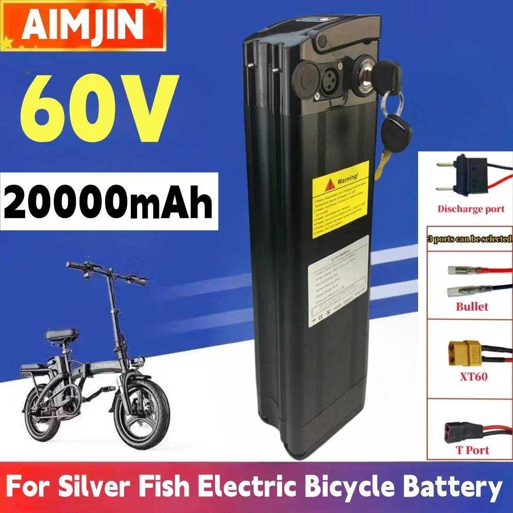60V 20Ah 18650 Li-ion Battery,For Silver Fish electric bicycle battery pack with BMS
60V 20Ah 18650 Li-ion Battery,For Silver Fish electric bicycle battery pack with BMS