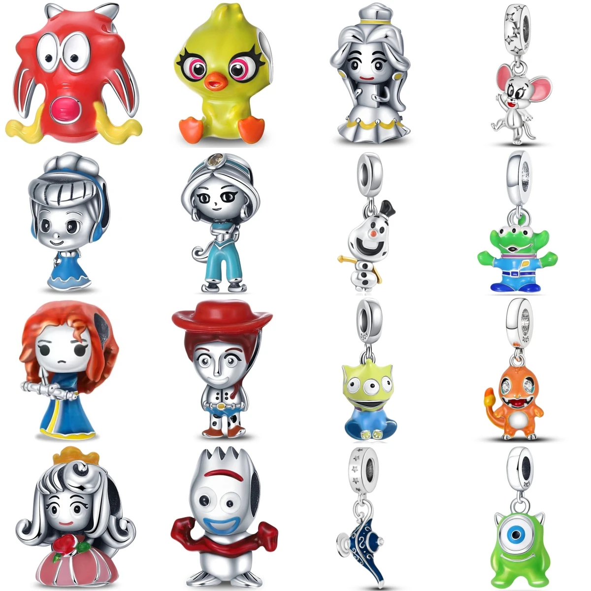 925 Sterling Silver Cartoon Animal Charms Cinderella Monster Princess Cowboy Fit Original DIY Accessories For Women
925 Sterling Silver Cartoon Animal Charms Cinderella Monster Princess Cowboy Fit Original DIY Accessories For Women