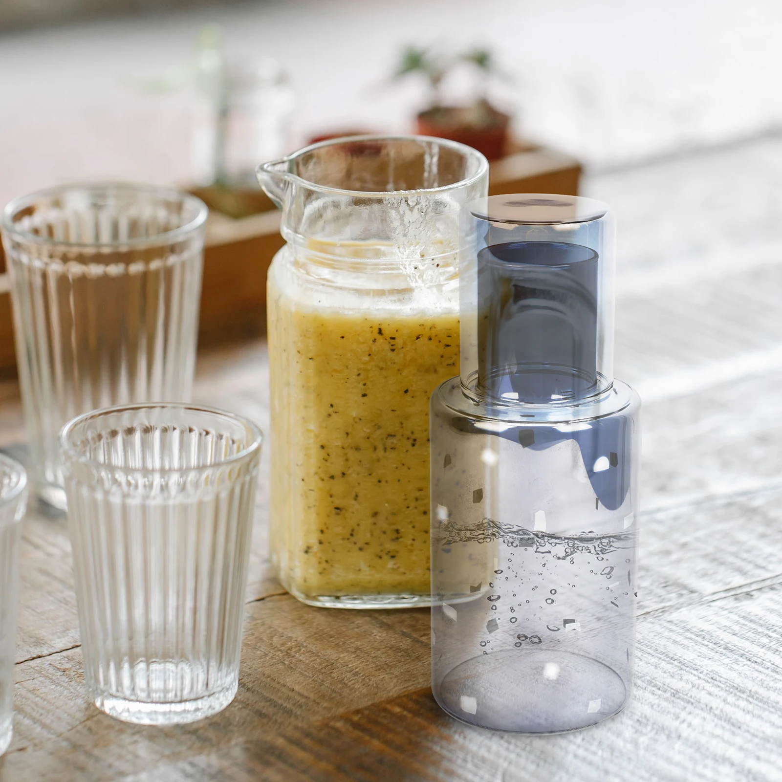 1Set Cold Water Glass Kettle Cup Kit High Toughness Clear Glass Beverage Holder Elegant Drinking Supply for Home Tea Parties
1Set Cold Water Glass Kettle Cup Kit High Toughness Clear Glass Beverage Holder Elegant Drinking Supply for Home Tea Parties