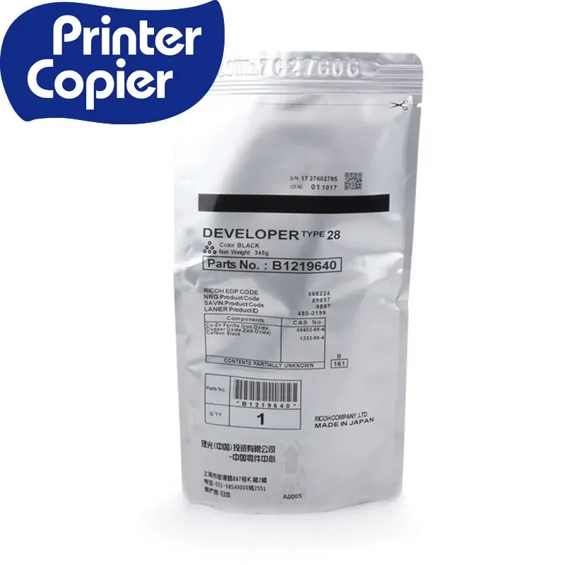 1PC 345g Black Developer Powder Type28 For Ricoh 2015 2018 2018D MP1800 2000SP MP2500 3025 3030 Compatible AF 2015 AF2018D
1PC 345g Black Developer Powder Type28 For Ricoh 2015 2018 2018D MP1800 2000SP MP2500 3025 3030 Compatible AF 2015 AF2018D