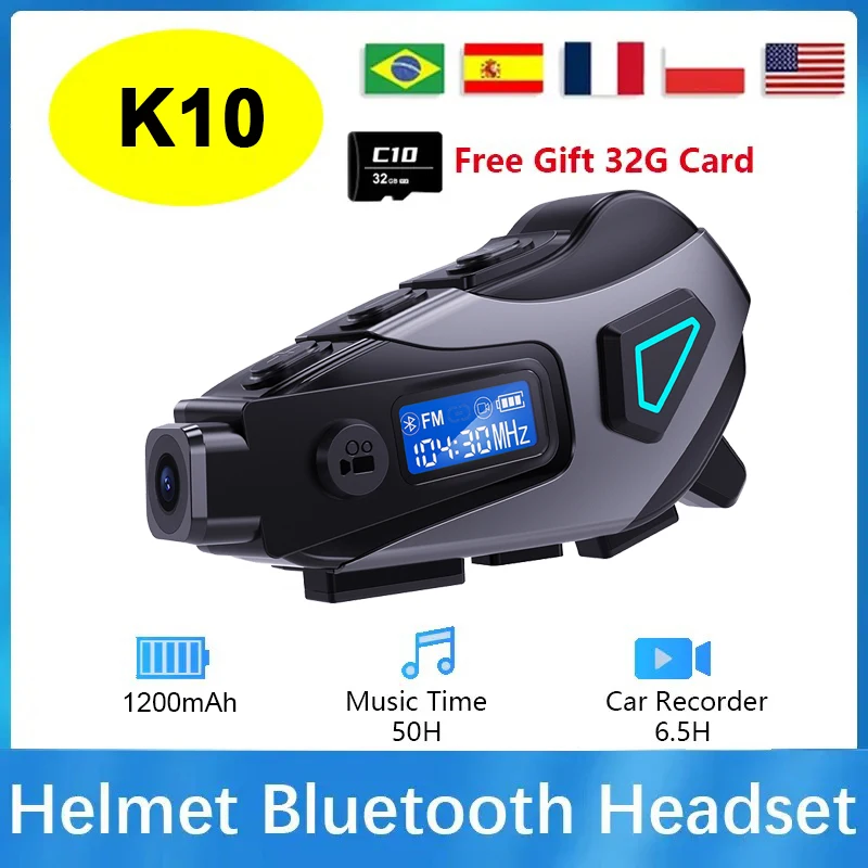 K10 Motorcycle Helmet Headset 1080P Video Dashcam motorbike Recorder Wireless Moto Headphone Waterproof Stereo FM Radio
K10 Motorcycle Helmet Headset 1080P Video Dashcam motorbike Recorder Wireless Moto Headphone Waterproof Stereo FM Radio