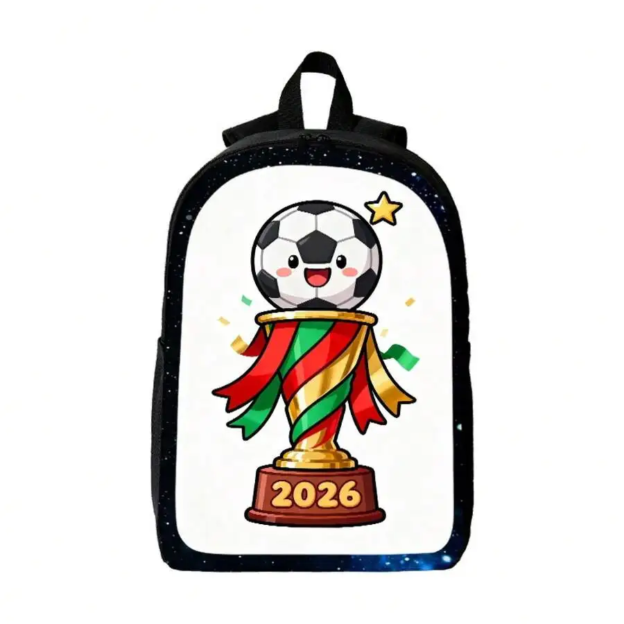 Black Cartoon Football Trophy Backpack Polyester Casual Adult Style 2026 Design
Black Cartoon Football Trophy Backpack Polyester Casual Adult Style 2026 Design