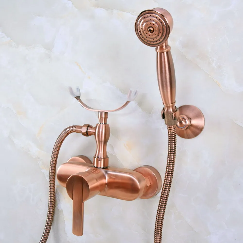 Antique Red Copper Wall Mounted Bathtub Faucet with Handheld Shower Set +150CM Hose Mixer Tap 2na349
Antique Red Copper Wall Mounted Bathtub Faucet with Handheld Shower Set +150CM Hose Mixer Tap 2na349