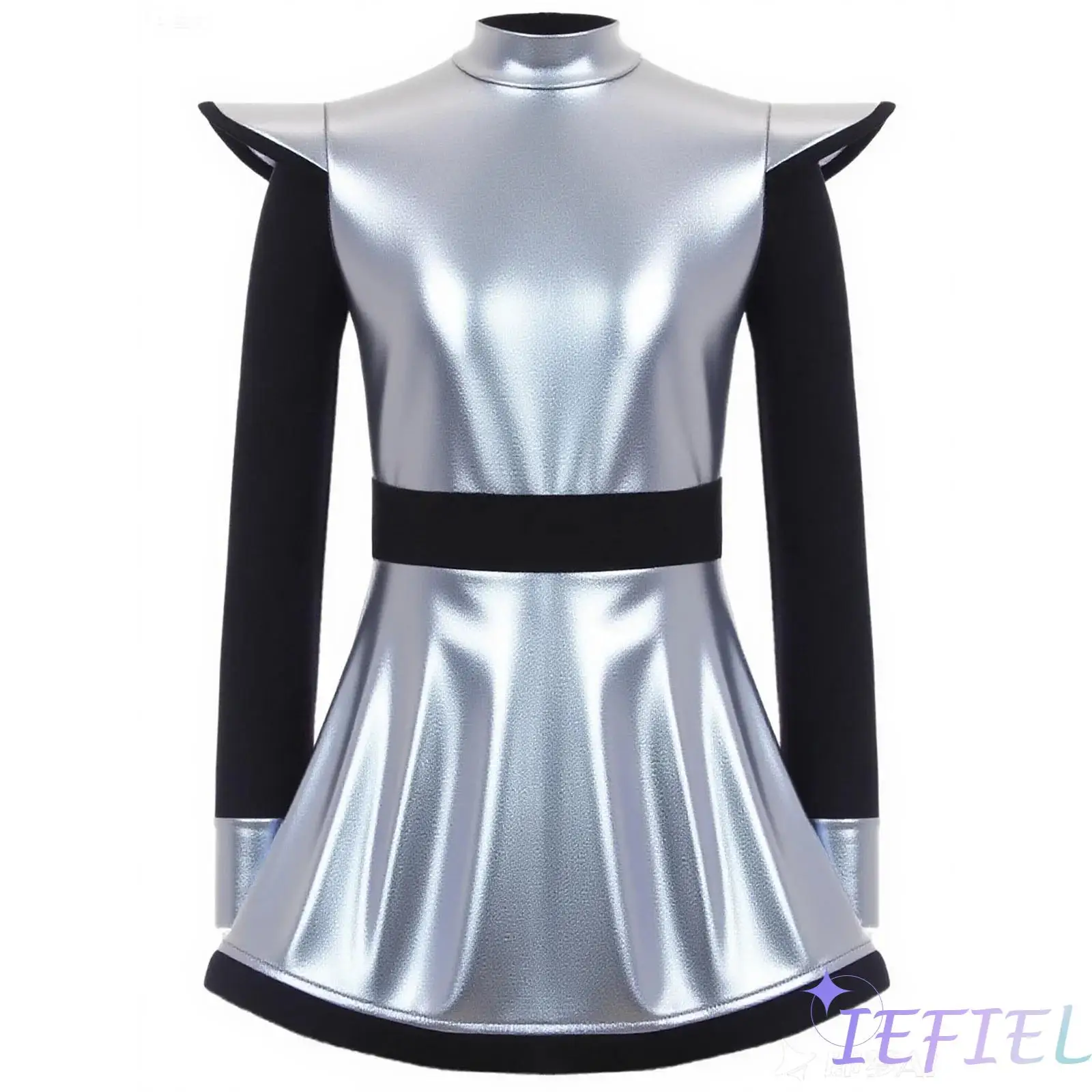 Kids Girl Alien Costume Patchwork Metallic Gloss Long Sleeve Built-In Shorts Dress for Fancy Ball Alien Themed Parties Role Play
Kids Girl Alien Costume Patchwork Metallic Gloss Long Sleeve Built-In Shorts Dress for Fancy Ball Alien Themed Parties Role Play
