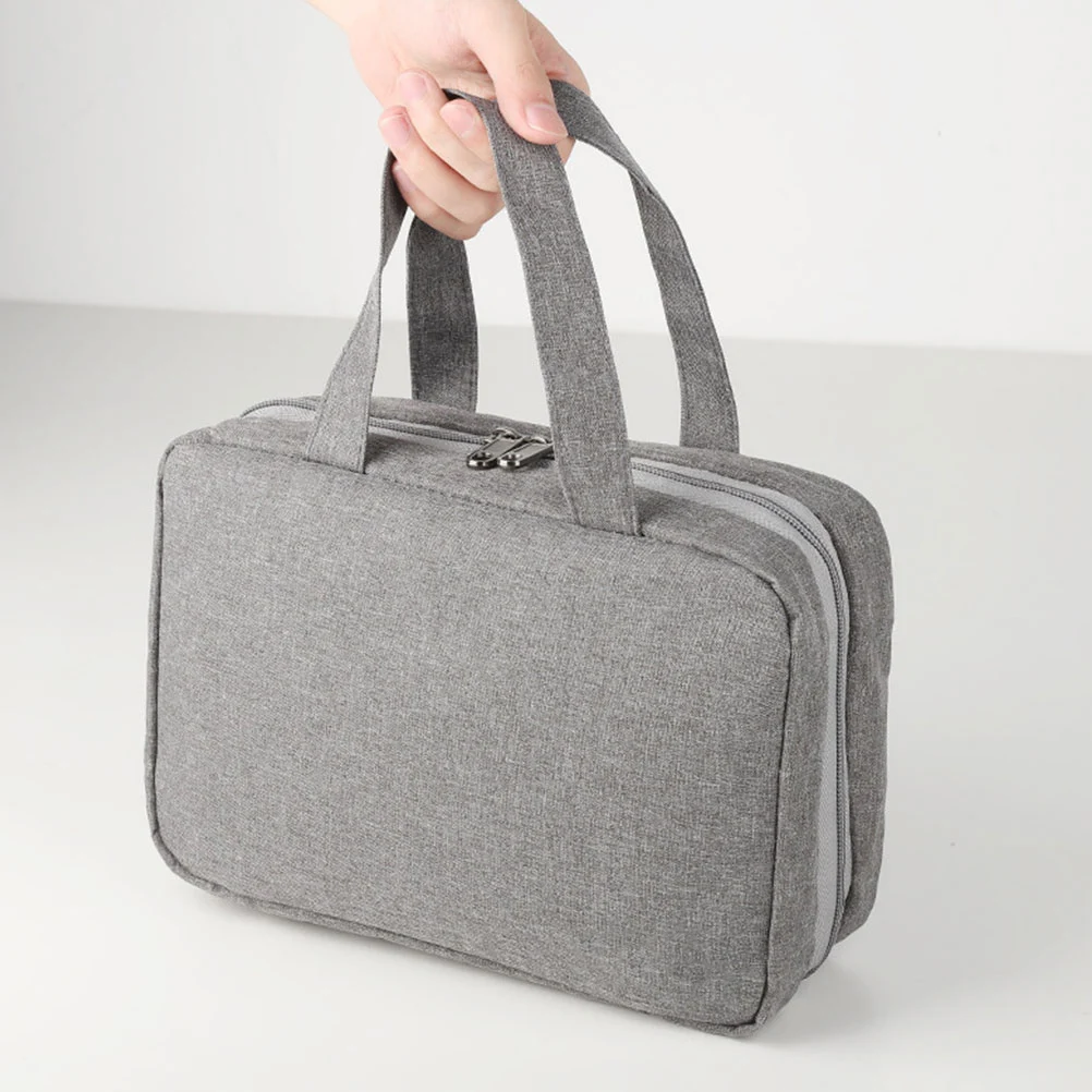 Waterproof Travel Bag Toiletry Storage Pouch Grey Container Hanging Removable Dry Wet Separation Fashion Practical
Waterproof Travel Bag Toiletry Storage Pouch Grey Container Hanging Removable Dry Wet Separation Fashion Practical