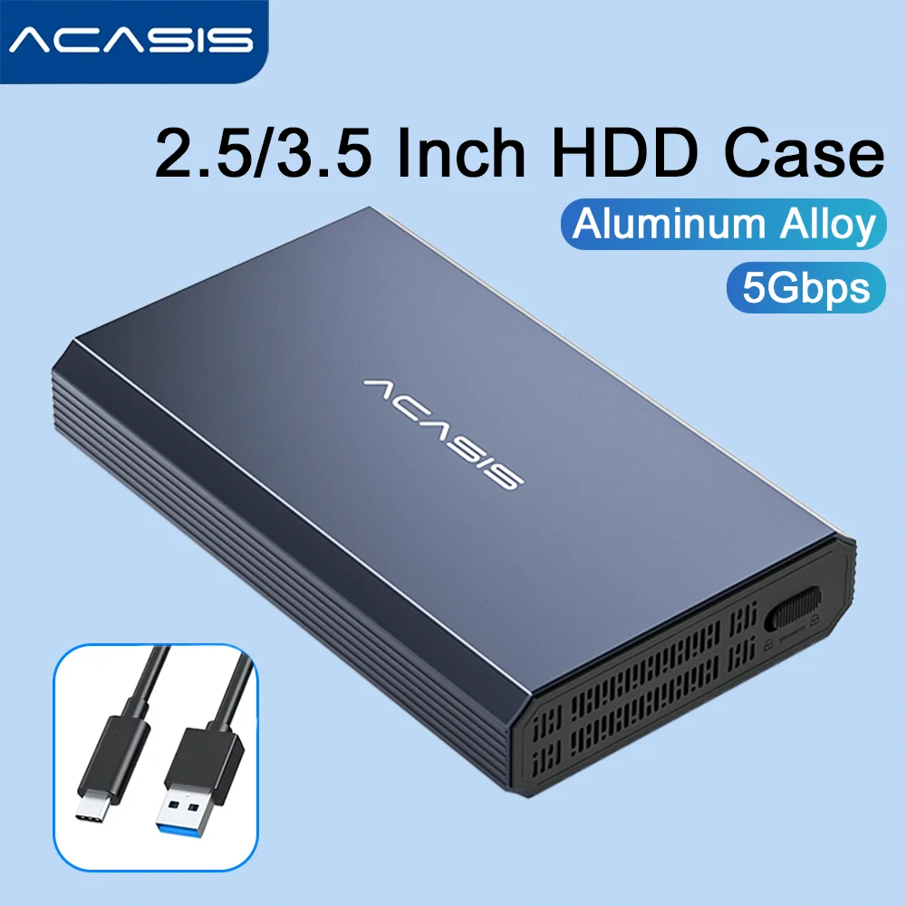Корпус-адаптер ACASIS для HDD 2.5/3.5 дюйма, 5 Гбит/с, из алюминиевого сплава, USB 3.0 - SATA, для жестких дисков до 24 ТБ, для ПК и ноутбуков
Корпус-адаптер ACASIS для HDD 2.5/3.5 дюйма, 5 Гбит/с, из алюминиевого сплава, USB 3.0 - SATA, для жестких дисков до 24 ТБ, для ПК и ноутбуков