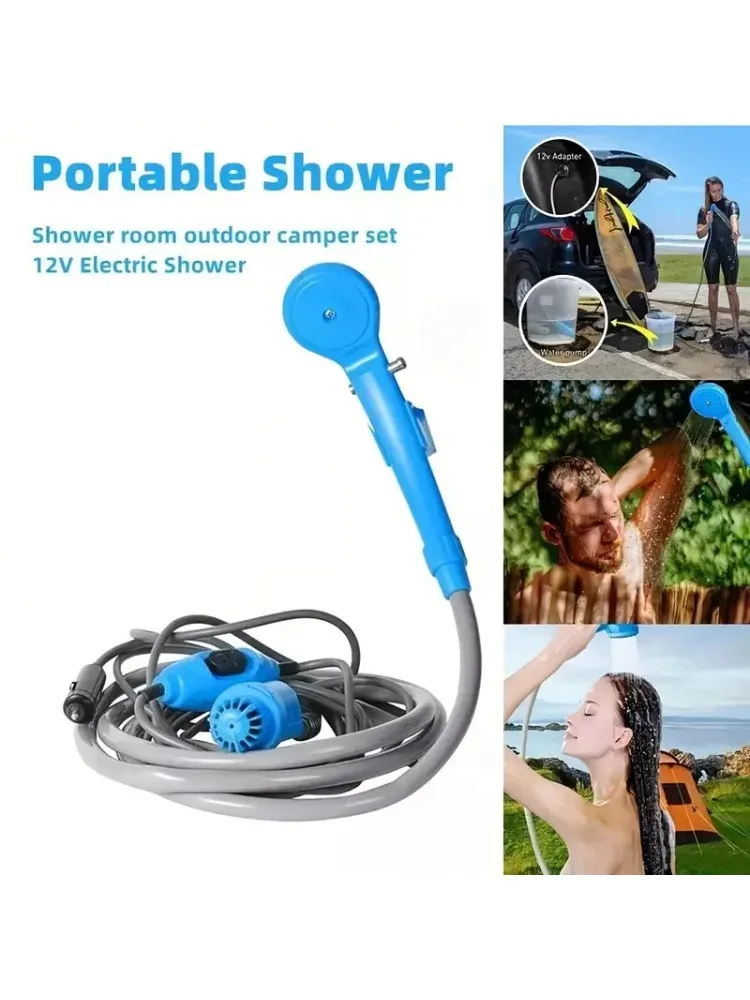 1 Set Portable DC12V Car Shower Outdoor Shower Equipment, Simple Outdoor Electric Shower
1 Set Portable DC12V Car Shower Outdoor Shower Equipment, Simple Outdoor Electric Shower