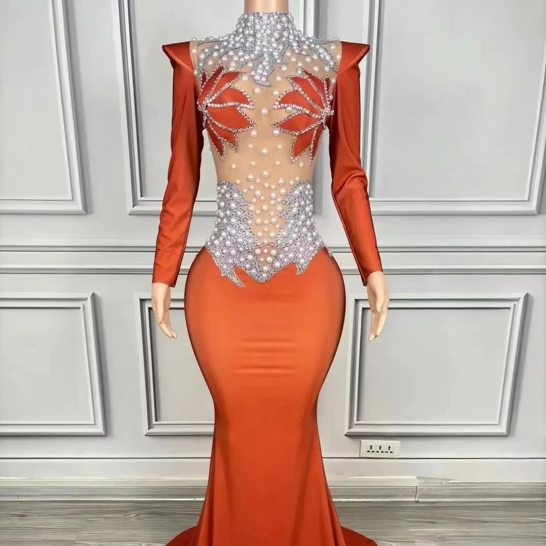 Maple Leaf Orange Sexy Perspective Satin Light Luxury Evening Wear Company Annual Meeting Host Dress Global Miss Beauty Selectio
Maple Leaf Orange Sexy Perspective Satin Light Luxury Evening Wear Company Annual Meeting Host Dress Global Miss Beauty Selectio