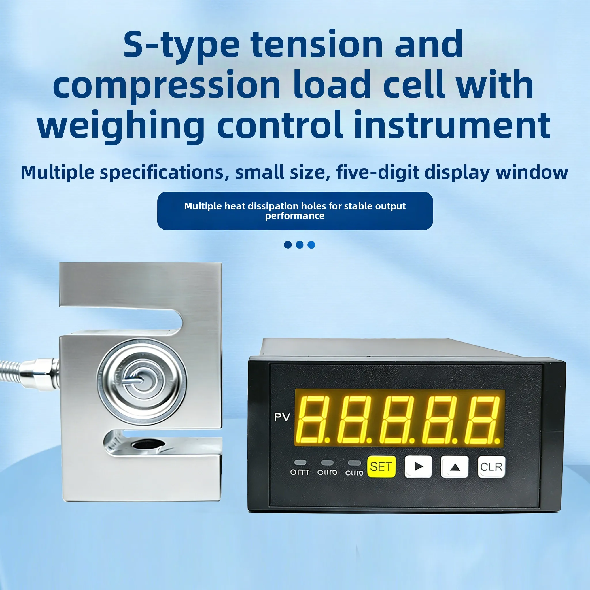 Digital Load Cell Display – Standard Force Meter for S‑Type Tension/Compression Tester with Alarm
Digital Load Cell Display – Standard Force Meter for S‑Type Tension/Compression Tester with Alarm