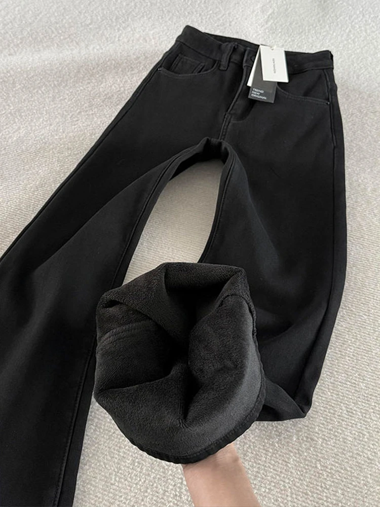 Американские утепленные джинсы Slim Fit с флисовой подкладкой, черные, мужские, с высокой талией, прямые, повседневные, длинные брюки на весну, осень, зиму
Американские утепленные джинсы Slim Fit с флисовой подкладкой, черные, мужские, с высокой талией, прямые, повседневные, длинные брюки на весну, осень, зиму