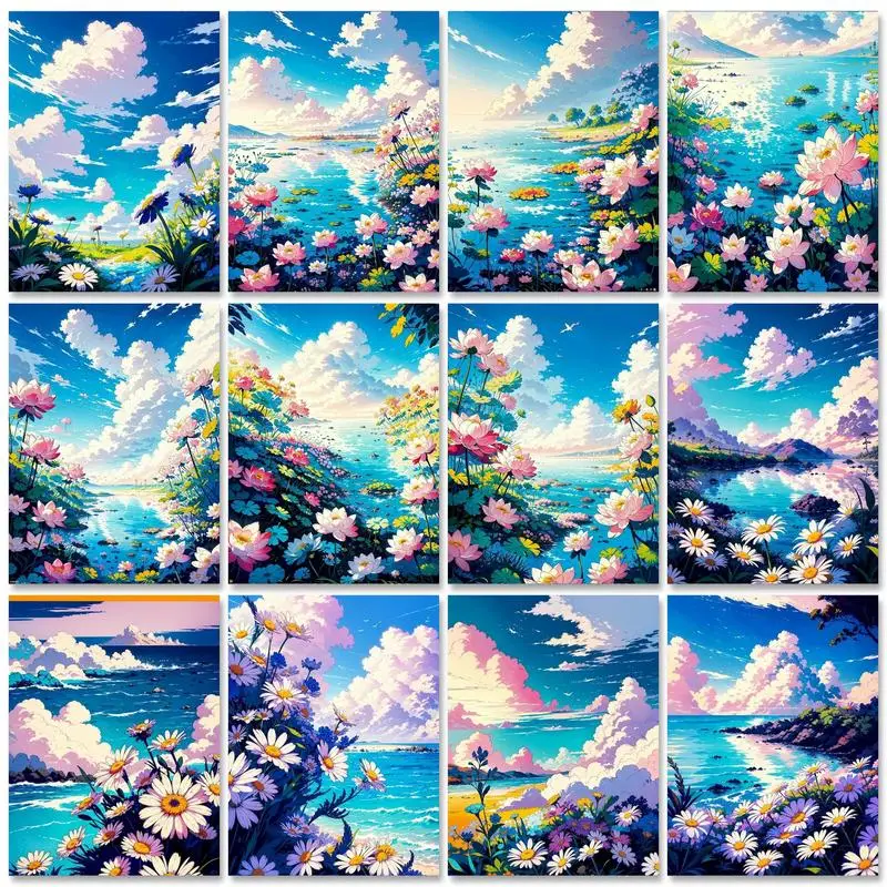 GATYZTORY 40x50cm Painting By Numbers For Adults Coloring By Numbers Sky And Flowers Artcraft Diy Gift Handpainted Picture Paint
GATYZTORY 40x50cm Painting By Numbers For Adults Coloring By Numbers Sky And Flowers Artcraft Diy Gift Handpainted Picture Paint