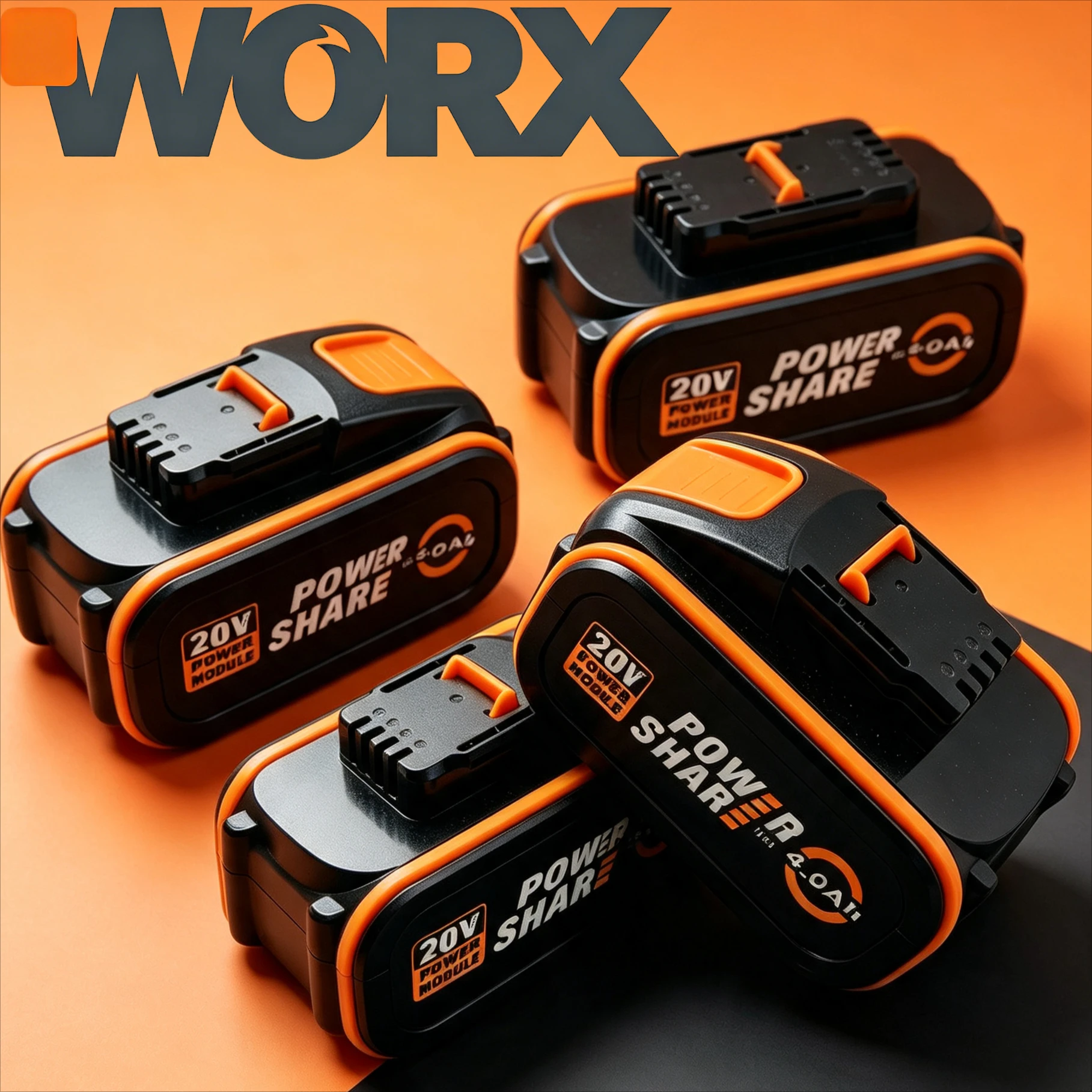 Worx High Capacity 20V4.0|6.0|8.0 Lithium-ion Battery, Universal Replacement Accessory for Multiple Worx Cordless Tool WA Models
Worx High Capacity 20V4.0|6.0|8.0 Lithium-ion Battery, Universal Replacement Accessory for Multiple Worx Cordless Tool WA Models