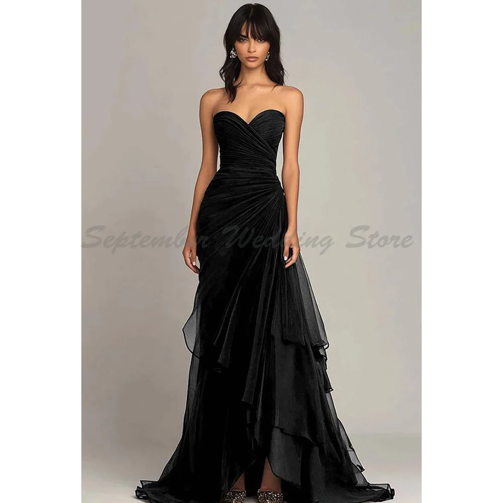 Classic Evening Dresses Women Strapless Sleeveless High Quality Floor Length A Line Prom Party Banquet Female Gown Simple
Classic Evening Dresses Women Strapless Sleeveless High Quality Floor Length A Line Prom Party Banquet Female Gown Simple