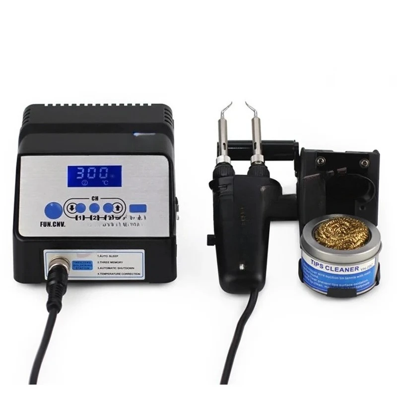 New1PC 938D Anti-static Tweezer Soldering Station 220/110V Electric Tweezers Anti-static Intelligent Lead-free Soldering Station
New1PC 938D Anti-static Tweezer Soldering Station 220/110V Electric Tweezers Anti-static Intelligent Lead-free Soldering Station