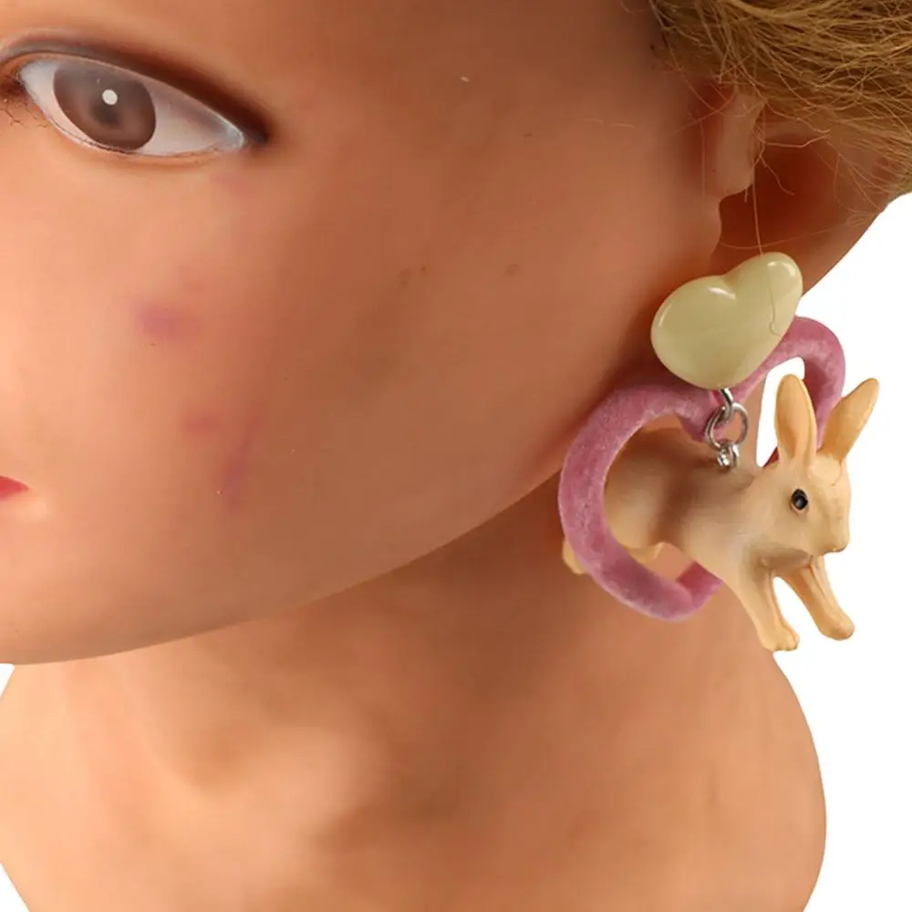 Pink Harajuku Fashion Design Girls Gifts White Heart Rabbit Resin Jewelry Animal Earrings Korean Style Jewelry Women Earrings
Pink Harajuku Fashion Design Girls Gifts White Heart Rabbit Resin Jewelry Animal Earrings Korean Style Jewelry Women Earrings