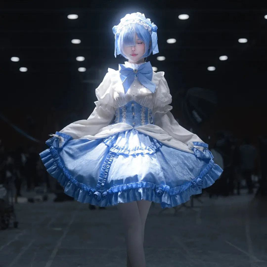 Rem Blue White Gothic Dress Comic Re:Life in A Different World From Zero Cosplay Suits Animation Carnival Clothing Party Show
Rem Blue White Gothic Dress Comic Re:Life in A Different World From Zero Cosplay Suits Animation Carnival Clothing Party Show