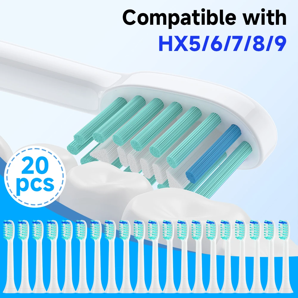 4/8/12/20PcsReplacement Toothbrush Heads Compatible with Philips Sonicare Soft Replacement Electric Brush Head 5100 6500 6100
4/8/12/20PcsReplacement Toothbrush Heads Compatible with Philips Sonicare Soft Replacement Electric Brush Head 5100 6500 6100