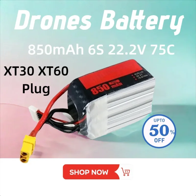 850mAh 6S 22.2V 75C XT30 XT60 LiPo Battery for RC Helicopter Quadcopter FPV Racing Drones Battery 
850mAh 6S 22.2V 75C XT30 XT60 LiPo Battery for RC Helicopter Quadcopter FPV Racing Drones Battery