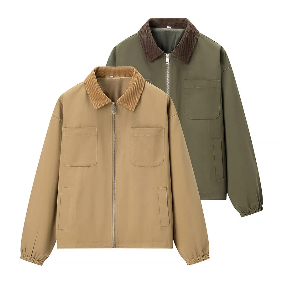 Women's autumn and winter new products European and American simple casual contrasting color splicing work jacket
Women's autumn and winter new products European and American simple casual contrasting color splicing work jacket