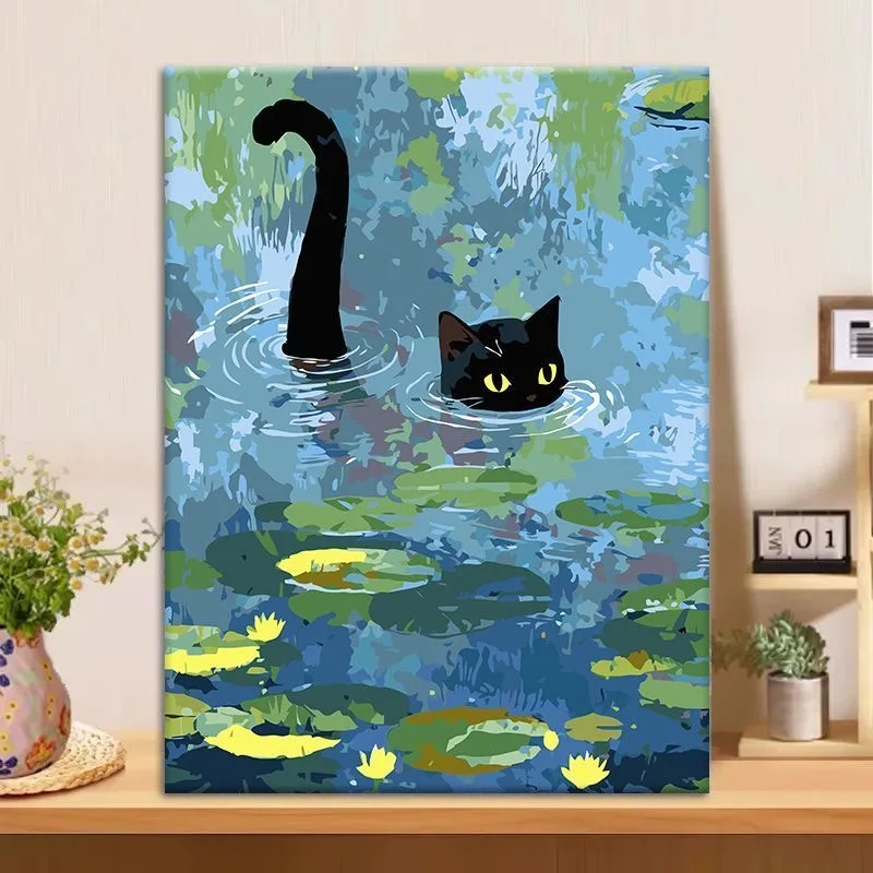 A-0191 Beautiful Cat Portrait Oil Painting - Stretched Canvas Art - Living Room Decor - Unique Animal Gift 
A-0191 Beautiful Cat Portrait Oil Painting - Stretched Canvas Art - Living Room Decor - Unique Animal Gift