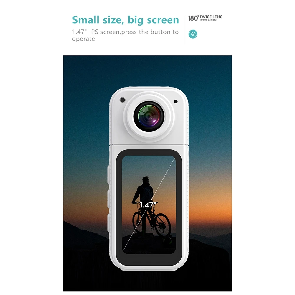 TEH-eNew S70 2.7K WIFI APP Thumb Camera Ultra-Long Battery Life Thumb Sports Camera HD Cycling Camera 1080P Pet Camera
TEH-eNew S70 2.7K WIFI APP Thumb Camera Ultra-Long Battery Life Thumb Sports Camera HD Cycling Camera 1080P Pet Camera