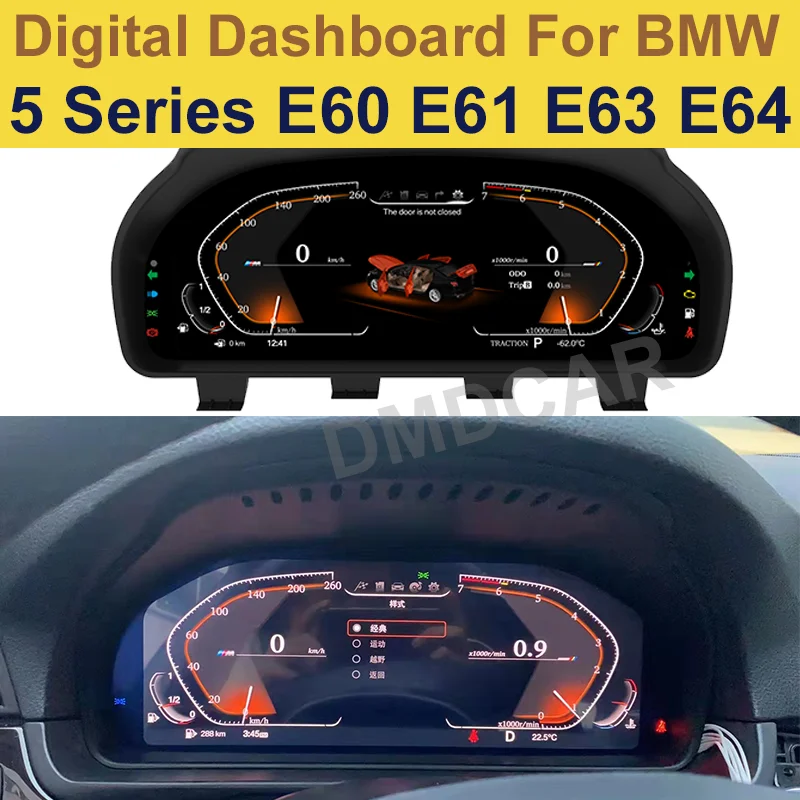 Car LCD Digital Dashboard For BMW 5 E60 E61 E63 E64 2002 2003 2004 2005 2006 2007 2008 Instrument Cluster Cock Speedometer Panel
Car LCD Digital Dashboard For BMW 5 E60 E61 E63 E64 2002 2003 2004 2005 2006 2007 2008 Instrument Cluster Cock Speedometer Panel