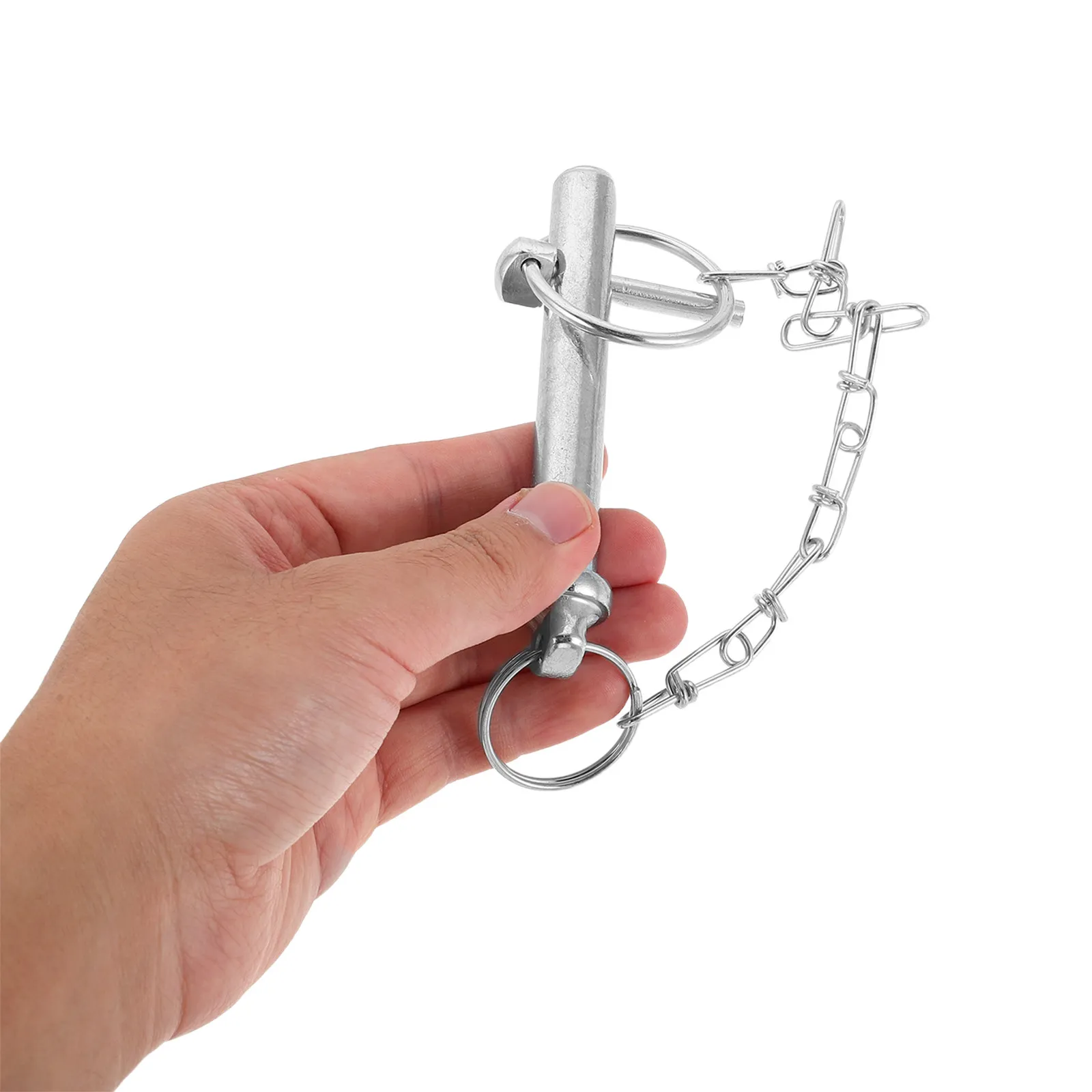 Trailer Hitch Pin with Chain 8000 Lbs Load Capacity Spring Lock Heavy Duty Axle Mounting Safety Pin for Jack Stand Replacement
Trailer Hitch Pin with Chain 8000 Lbs Load Capacity Spring Lock Heavy Duty Axle Mounting Safety Pin for Jack Stand Replacement