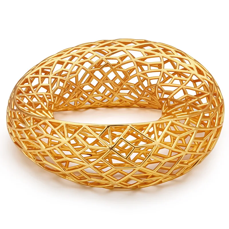 VAROLE Oversized 18K Gold Plated Grid Pattern Bangle Bracelets For Women Luxury Fashion Jewelry Parties Gift
VAROLE Oversized 18K Gold Plated Grid Pattern Bangle Bracelets For Women Luxury Fashion Jewelry Parties Gift