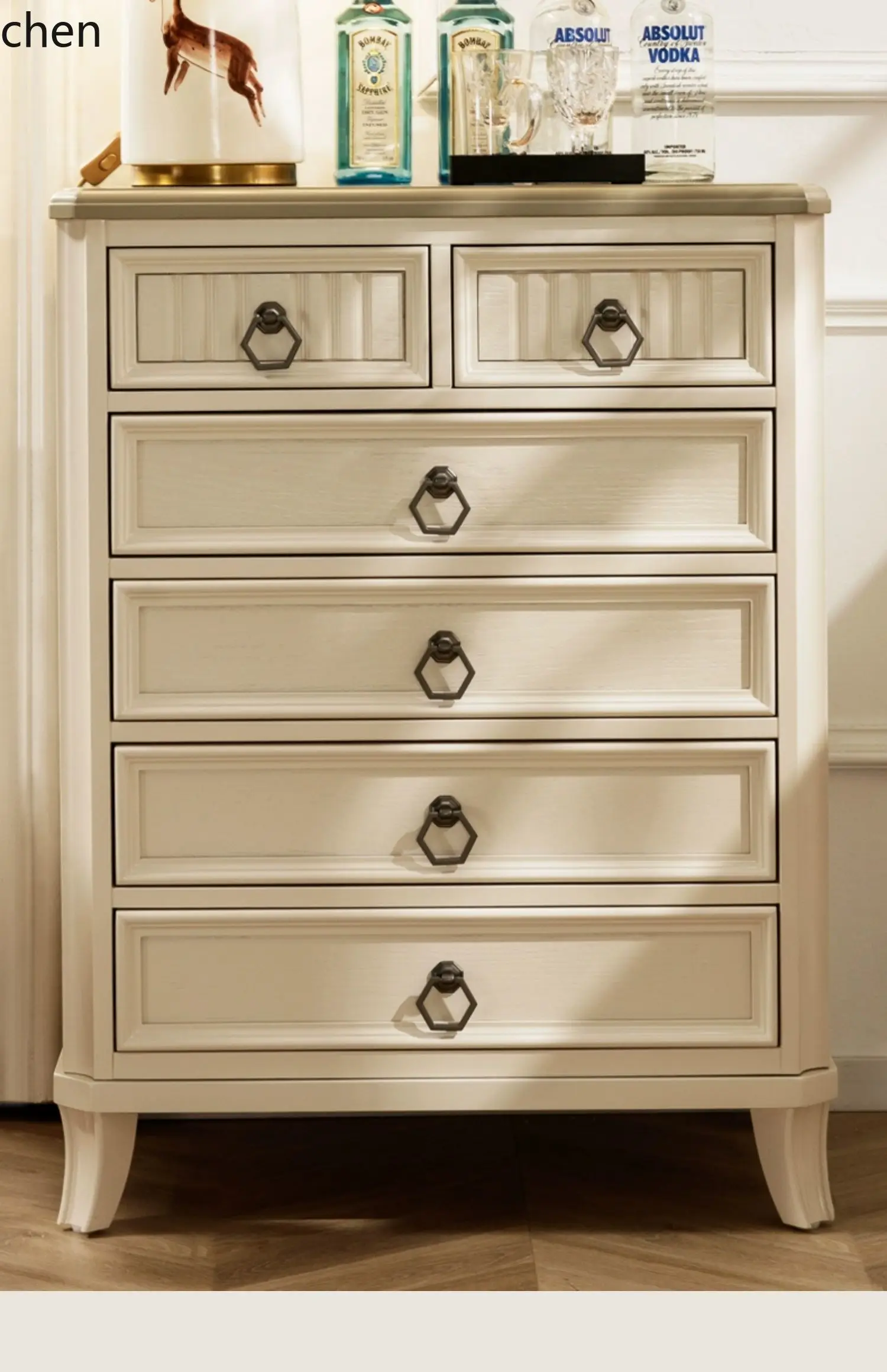 ZML cream wind solid wood chest of drawers bedroom bedside living room sofa next to the wall side cabinet locker
ZML cream wind solid wood chest of drawers bedroom bedside living room sofa next to the wall side cabinet locker