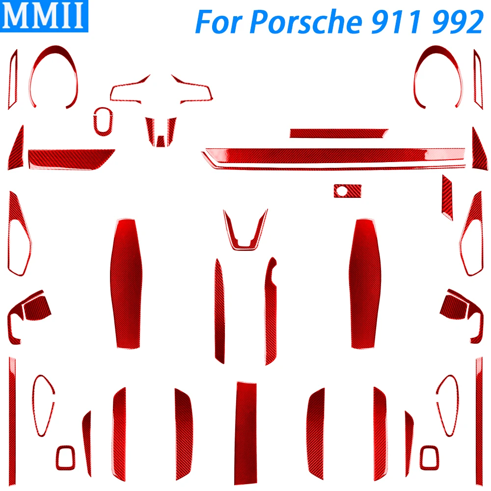 For Porsche 911 992 2019-2024 Red Carbon Fiber Center Console Dashboard Air Vent Set Trim Cover Car Interior Accessories Sticker
For Porsche 911 992 2019-2024 Red Carbon Fiber Center Console Dashboard Air Vent Set Trim Cover Car Interior Accessories Sticker