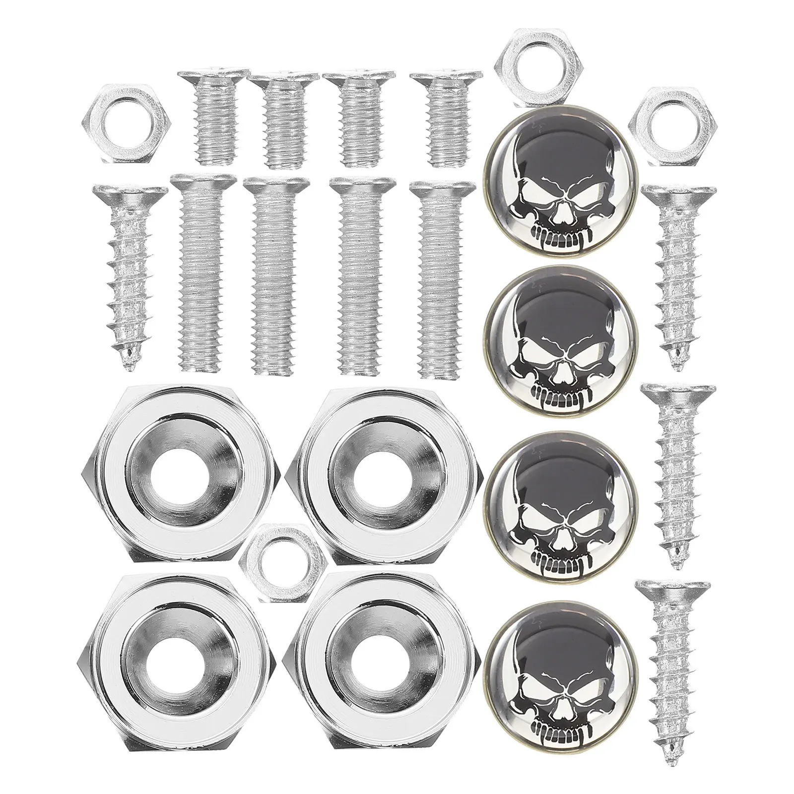 1Set License Plate Mount Kit Aluminum Alloy Polyester Resin Rubber Fasteners Skull Head Anti Theft Secure Tight Fit
1Set License Plate Mount Kit Aluminum Alloy Polyester Resin Rubber Fasteners Skull Head Anti Theft Secure Tight Fit