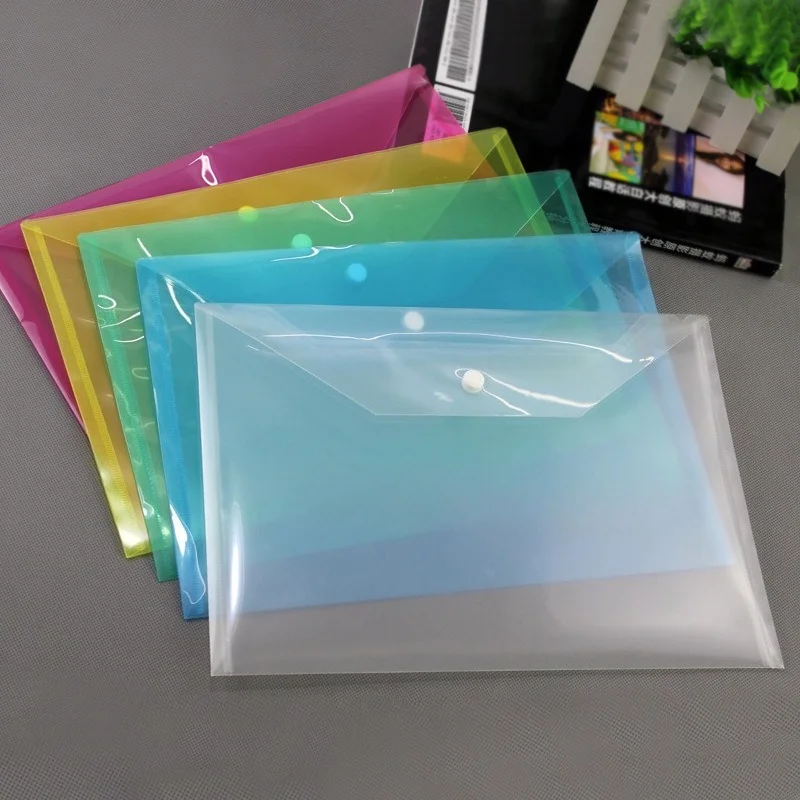 5PCS A4 Plastic Envelope Clear Reusable Plastic Envelope Waterproof Folder with Button For School Office Supplies
5PCS A4 Plastic Envelope Clear Reusable Plastic Envelope Waterproof Folder with Button For School Office Supplies