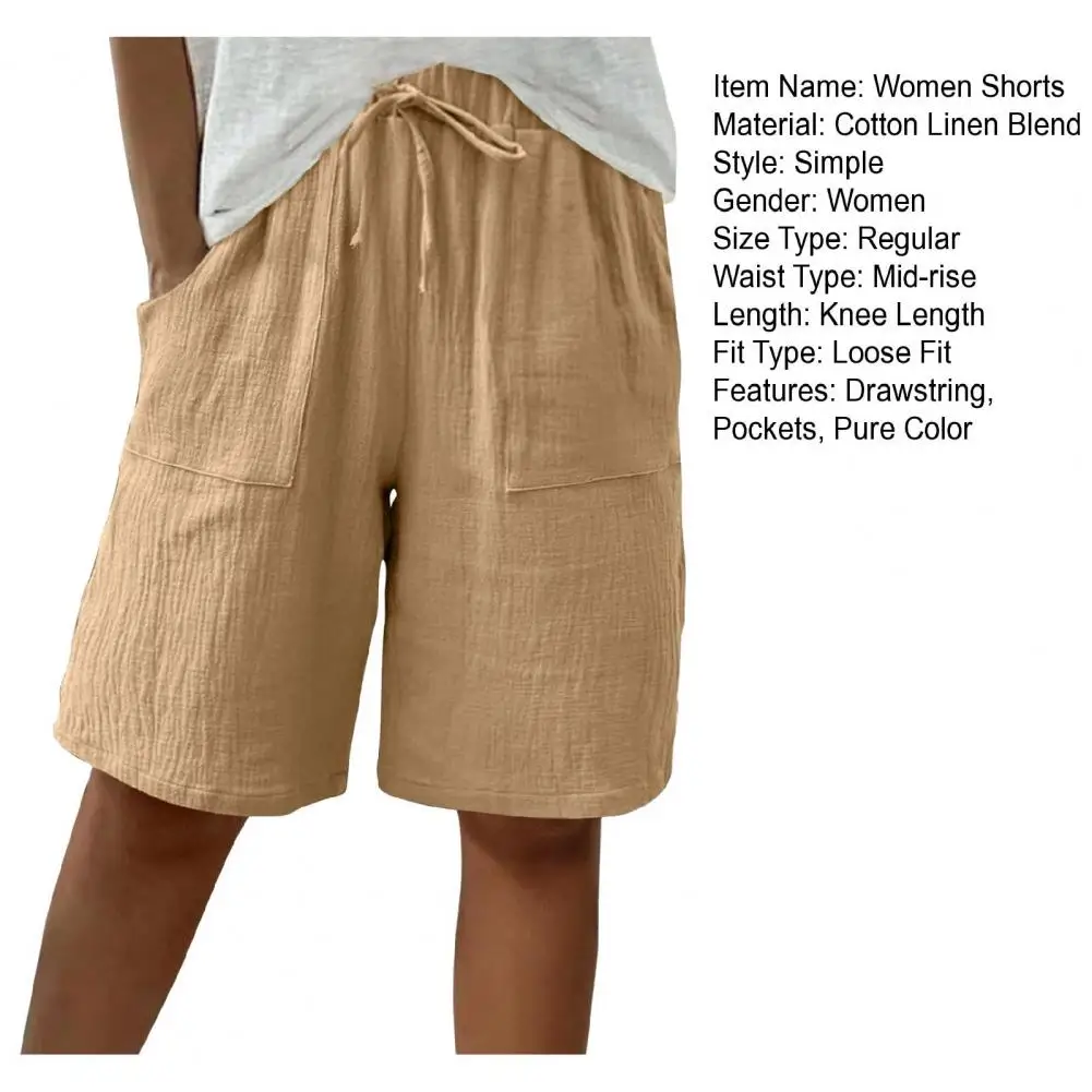 Women Casual Shorts Summer Cotton Linen Short Pants Solid Color High Waisted Loose Gym Workout Shorts Streetwear
Women Casual Shorts Summer Cotton Linen Short Pants Solid Color High Waisted Loose Gym Workout Shorts Streetwear