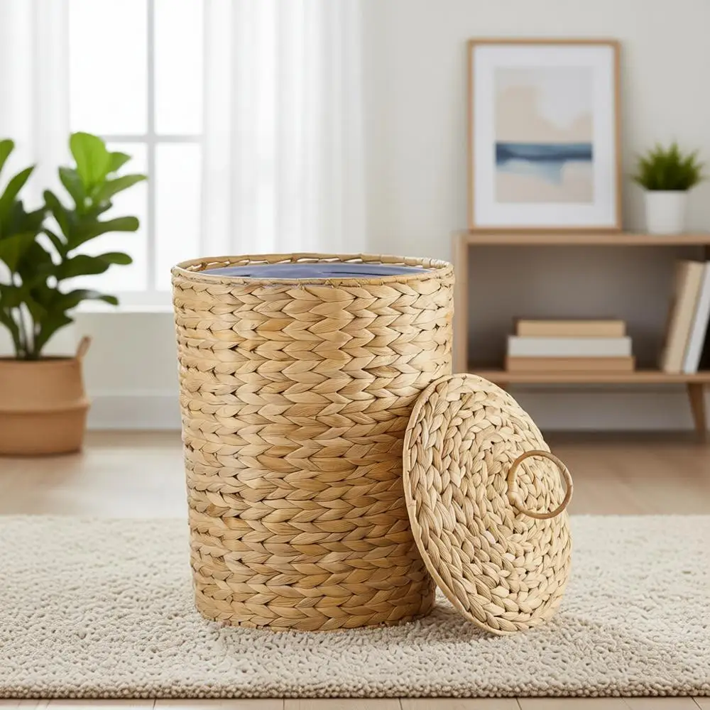 Плетеная корзина для мусора объемом 4,5 галлона с крышкой и съемным вкладышем для ванной, гостиной и кухни
Плетеная корзина для мусора объемом 4,5 галлона с крышкой и съемным вкладышем для ванной, гостиной и кухни