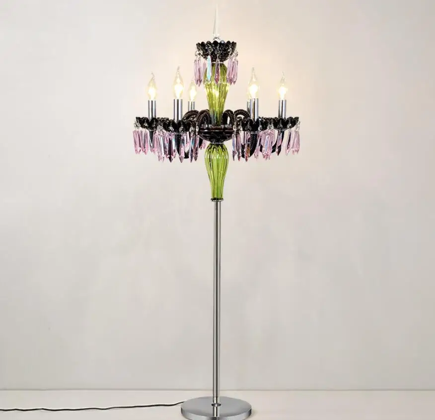 European Colorful Crystal Floor Lamp Luxurious Hotel Ballroom Wedding Candle Decoration Lamp Living Room Bedroom 100% Guaranteed
European Colorful Crystal Floor Lamp Luxurious Hotel Ballroom Wedding Candle Decoration Lamp Living Room Bedroom 100% Guaranteed