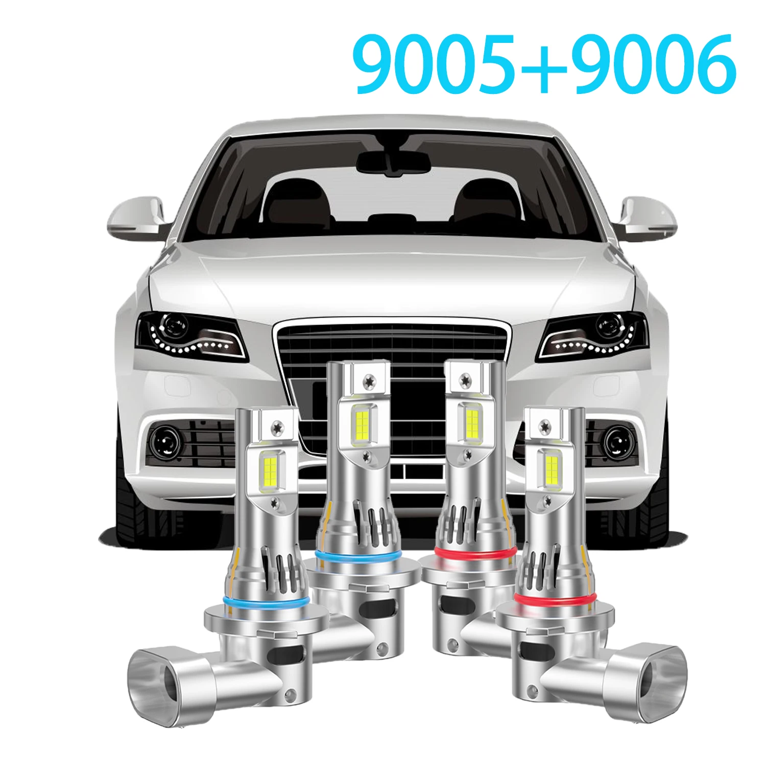 Комплект из 4 светодиодных ламп для фар 9005/9006 CANBUS с вентилятором, сверхъяркие, 3570 CSP, внутренний драйвер, 6000K, без медной трубки
Комплект из 4 светодиодных ламп для фар 9005/9006 CANBUS с вентилятором, сверхъяркие, 3570 CSP, внутренний драйвер, 6000K, без медной трубки