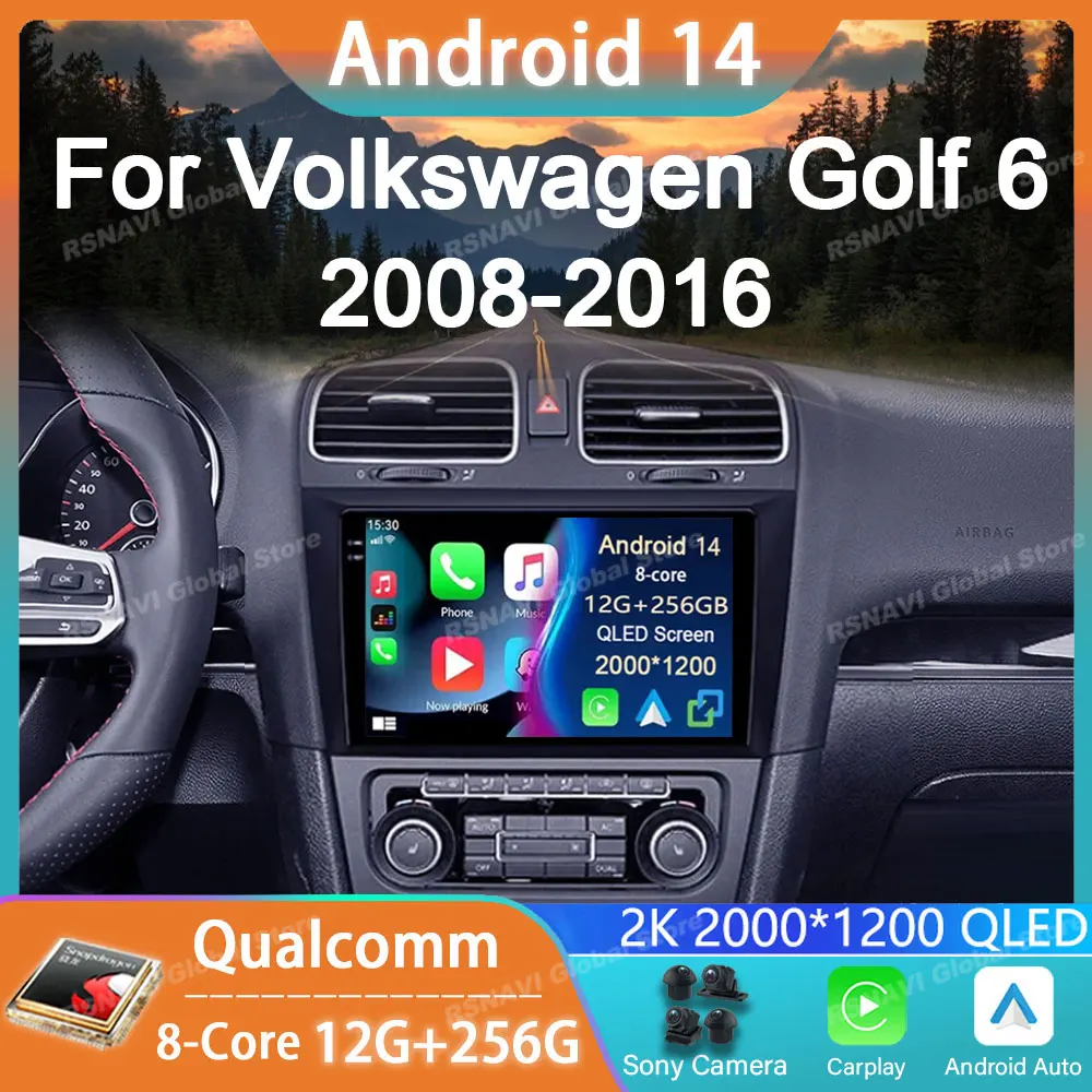 Car Radio Android 14 For Volkswagen Golf 6 2008 - 2016 GPS Carplay Multimedia Player Navigation Stereo DSP BT Head Unit DVD Auto
Car Radio Android 14 For Volkswagen Golf 6 2008 - 2016 GPS Carplay Multimedia Player Navigation Stereo DSP BT Head Unit DVD Auto