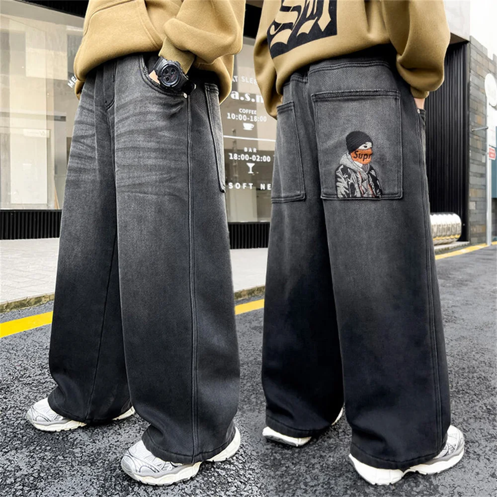 1348 Adding Velvet And Thickening Boys Jeans Wide Leg pants Boys Jeans Pants Children's Kid Jeans
1348 Adding Velvet And Thickening Boys Jeans Wide Leg pants Boys Jeans Pants Children's Kid Jeans