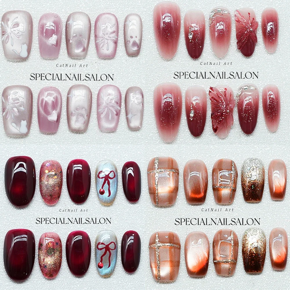 10Pcs Cute Short Square Ellipse Handmade Press On Nails Cat Eyes Gradients Glisten Diamond Artificial Wearable False Nails
10Pcs Cute Short Square Ellipse Handmade Press On Nails Cat Eyes Gradients Glisten Diamond Artificial Wearable False Nails