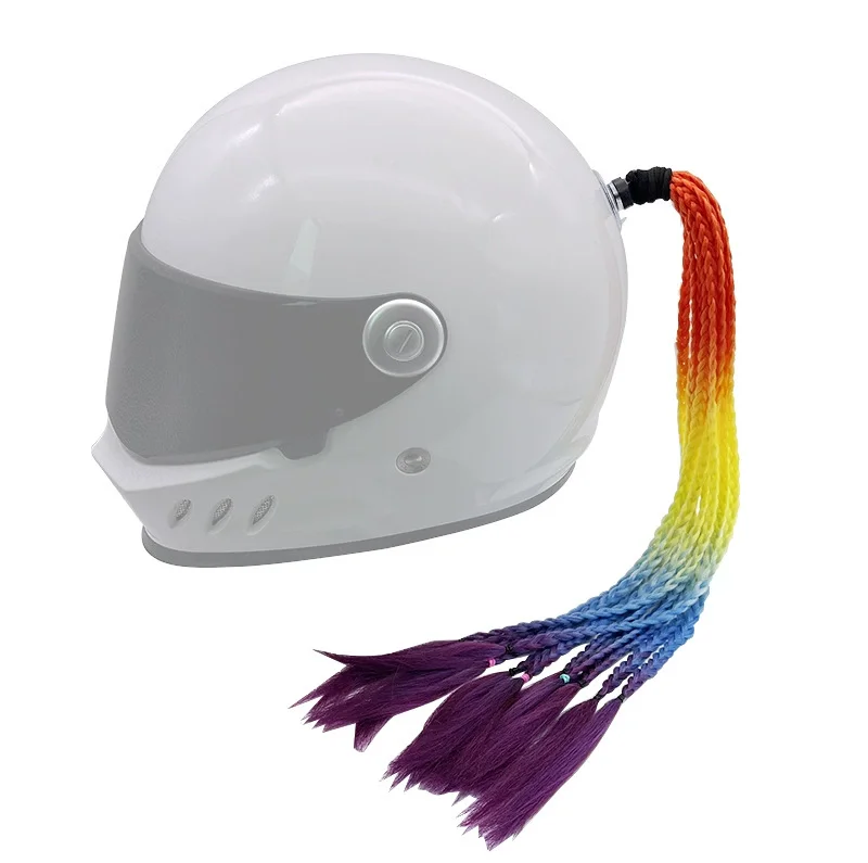 Punk Style Motorcycle Helmet Braids DIY Bike Gradient Ramp Twist Sucker Removable Braid Pigtail Ponytail Motocross Racing
Punk Style Motorcycle Helmet Braids DIY Bike Gradient Ramp Twist Sucker Removable Braid Pigtail Ponytail Motocross Racing