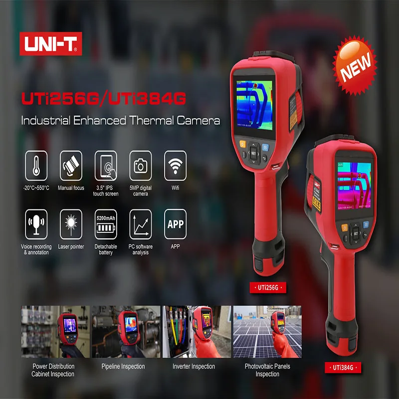 UNI-T UTi256G инфракрасная камера тепловизор 3,5 дюймовый сенсорный экран UTi384G тепловизионная камера 256x192 инфракрасное разрешение
UNI-T UTi256G инфракрасная камера тепловизор 3,5 дюймовый сенсорный экран UTi384G тепловизионная камера 256x192 инфракрасное разрешение