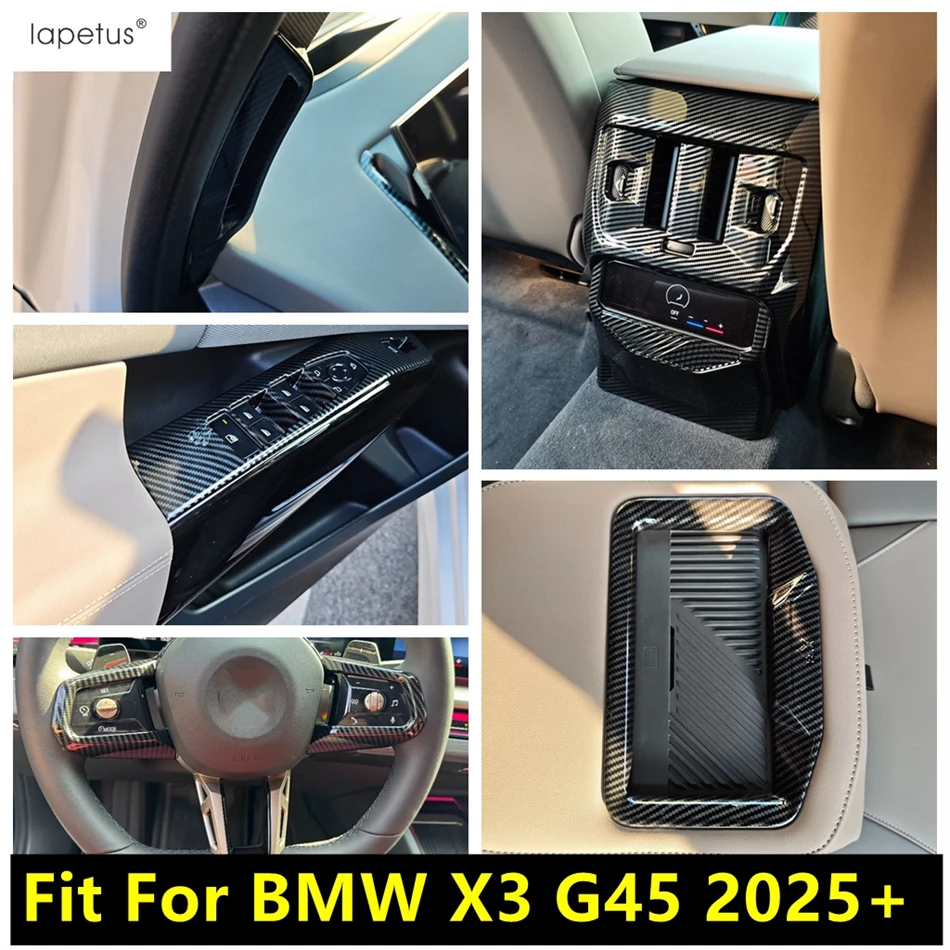 Rear Water Cup / Steering Wheel / Window Lift / Pillar A Air Vent Cover Trim For BMW X3 G45 2025 2026 Carbon Fiber Accessories
Rear Water Cup / Steering Wheel / Window Lift / Pillar A Air Vent Cover Trim For BMW X3 G45 2025 2026 Carbon Fiber Accessories